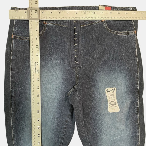 Vintage Tommy Jeans Mid Rise Flare Dark Faded Y2K 90s Deadstock‎ RARE NWT Sz 11 - Picture 6 of 11